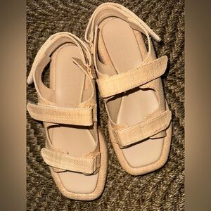 Loeffler Randall Raffia Sandals with Adjustable Straps